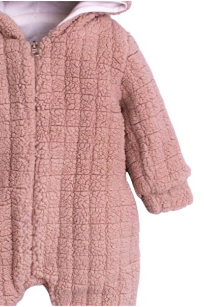 Chicsy Baby Winter Sweet Plush Cotton Rabbit Eared Hooded Baby Kids Welsoft Jumpsuit