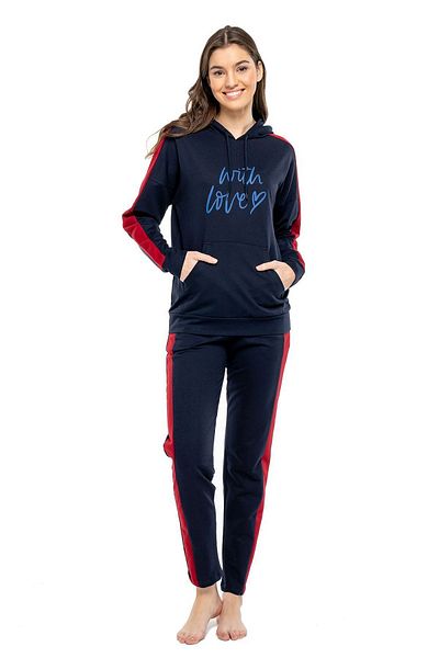 Mod Collection 3980 Γυναικείο Σετ Φούτερ Τσέπης Navy Blue - σκούρο μπλε
