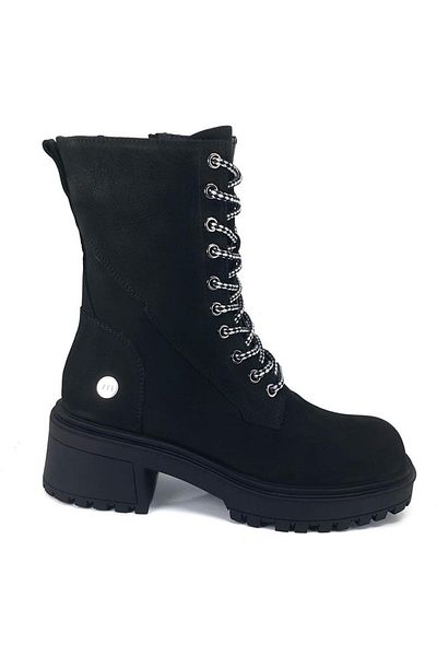 Mammamia Μαύρες μπότες Nubuck 1240 Casual
