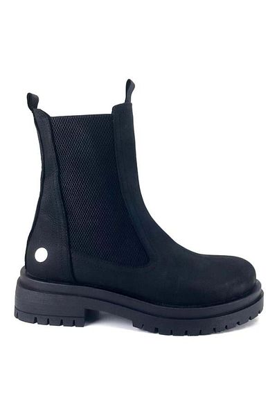 Mammamia Γυναικείες καθημερινές μαύρες μπότες Nubuck 1925 23kb