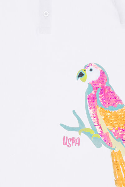 U.S. Polo Assn. Kız Çocuk Beyaz Örme Elbise 50263463-VR013