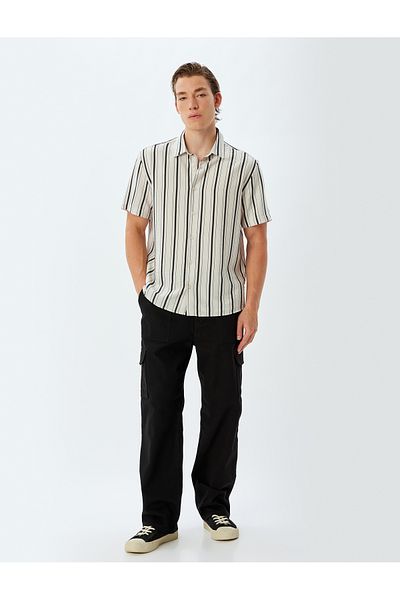 Koton Viscose Short Sleeve Shirt - Printed