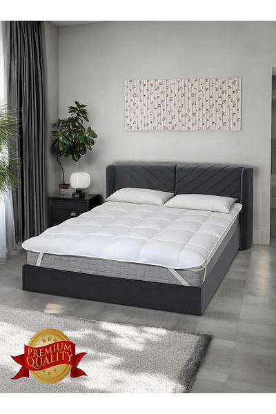 Eliana Home 4 Corner Elastic 100% Micro Cotton Fabric,,400Gr M2 Sleeping Pad,Mattress Protector