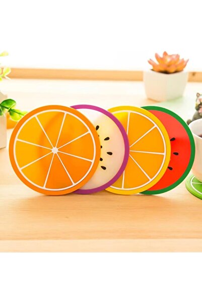 Hayveys 5 Pieces Silicone Trivet Fruit Designed Coasters