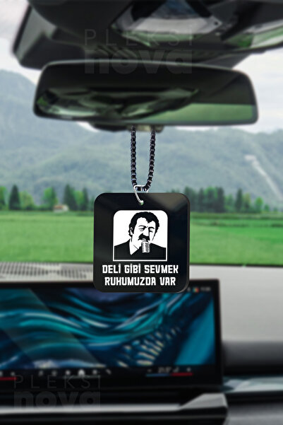 Pleksinova Müslüm Gürses Deli Gibi Sevmek Ruhumuzda Var Yazılı Araba Süsü Dikiz Aynası Süsü