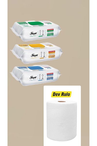 Sleepy White Soap Washing Water - Arabian Soap, Easy Clean, 3X100 (300 Sheets) Giant Towel Paper