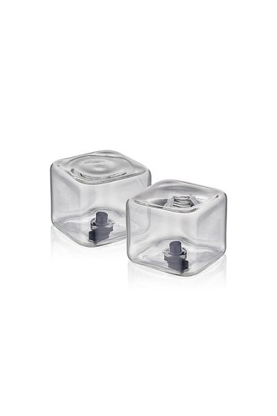 The Mia Glass Square Salt Paperry Set 6X5Cm