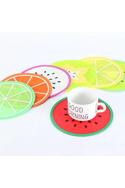 Hayveys 5 Pieces Silicone Trivet Fruit Designed Coasters