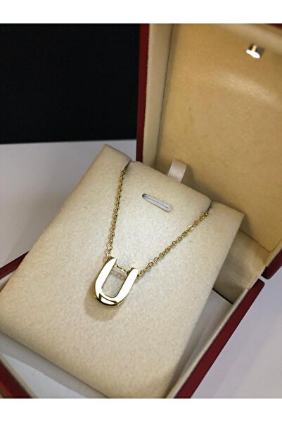 GWOMA قلادة نسائية من الفولاذ - قلادة ثلاثية الأبعاد على شكل حرف U • في صندوق...