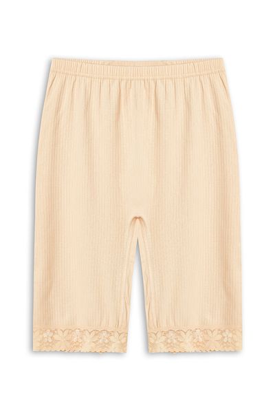 HNX Cotton Corded Textured Lace Leg Women's Tights