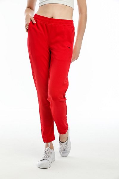 BESSA Jogger Sweatpants Red 4 Seasons Wearable Thin Fabric