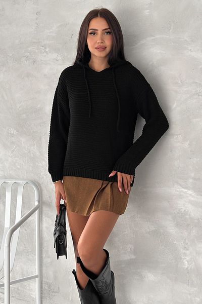 sportiness Pulover tricotat cu glugă Minimal Knit