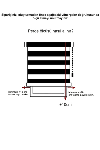 GİVAYO STOR Modern Ekru Pliseli Etek Dilimsiz Zebra Stor Perde