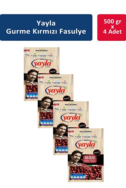 Yayla Gurme Kırmızı Fasulye 500 gr x 4 Adet