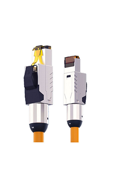 Choice3 كابل توصيل إيثرنت ZoeRax Cat8 برتقالي اللون بطول 10 أمتار، يدعم بروتو...