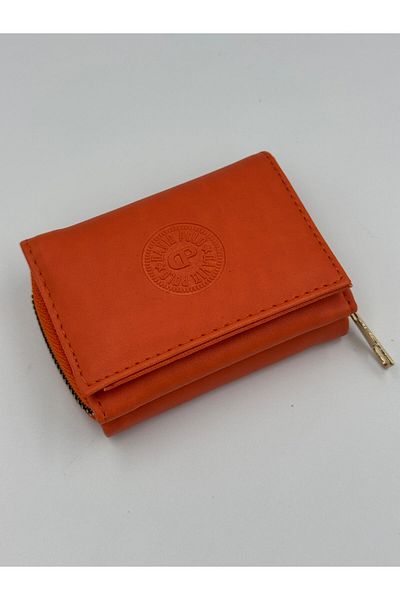 DAVID POLO Orange Women's Sports Multi Pocket and Quality Mini Wallet