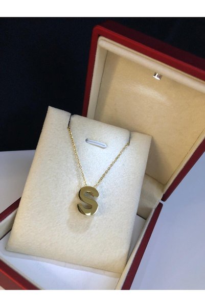 GWOMA Letter S Three-Dimensional Steel Women's Necklace • in Light Box • for ...