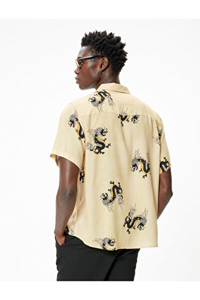 Koton Κοντομάνικο πουκάμισο με σχέδιο δράκου