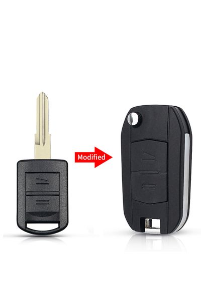 KEYYOU Left Blade 2 Buttons Modified Flip Car Key Shell For Vauxhall Opel Corsa C Combo Tigra Meriva