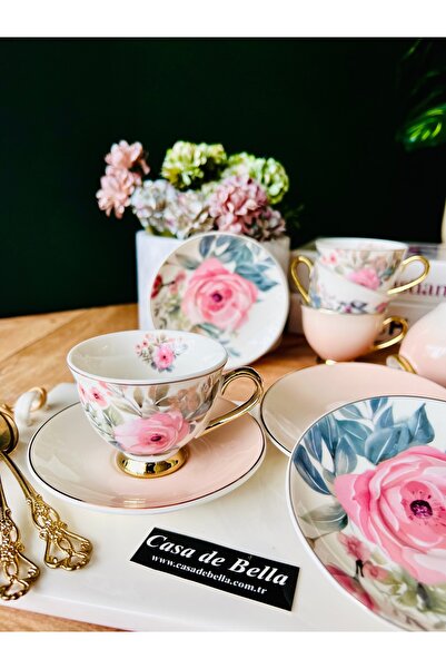 CASA DE BELLA BIRDY 6 Person Porcelain Coffee Cup