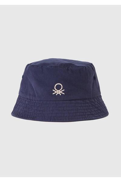 United Colors of Benetton Καπέλο Navy Blue Boy Bucket - Κεντημένο λογότυπο στ...