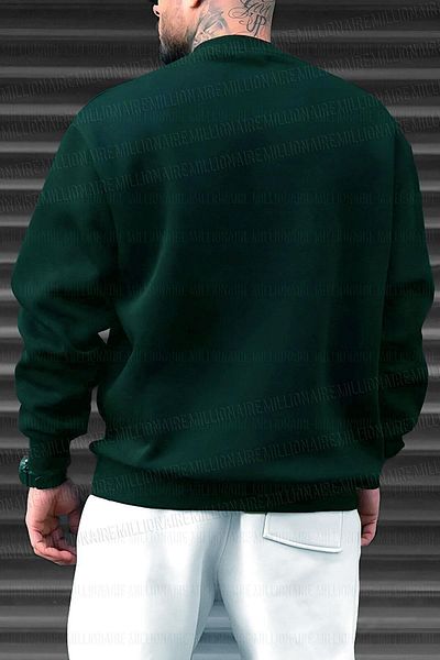 Millionaire Ανδρικό φούτερ Nefti Dreamer με στάμπα Fleece Oversize - 0 Crew Neck, Loose Loose Fit