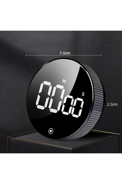 Choice Black Magnetic Kitchen Timer Digital Timer Manual Countdown Alarm Cloc...