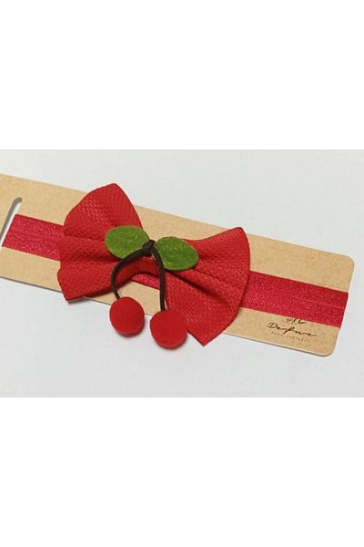 nc gift Banda de păr elastică cireș pentru fetiță