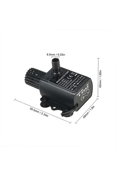 Choice black Water Pumps Ultra-quiet Mini USB 5V 4.8W Brushless Water Pump Waterproof Submersible Fountain