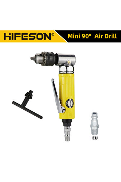 Choice مثقاب هوائي HIFESON 60F بزاوية 3/8 بوصة، مثقاب هوائي بزاوية قائمة 90 درجة، مثقاب هوائي صناعي عالي السرعة على شكل حرف L