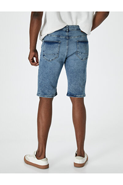 Koton Ανδρικό τζιν σορτς Indigo - 4sam40310nd 740 Medium