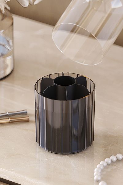 Pufwin Home Makeup Brush and Cosmetic Organizer Hygienic Organizer with Transparent Lid