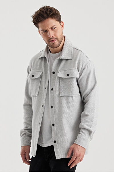 Tarz Cool Чоловічий двобортний піджак з кашнею та сорочкою