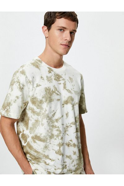 Koton Μπλουζάκι Cotton Tie-Dye Look με κοντό μανίκι Crew Neck T-shirt