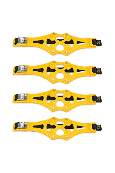 Choice1 سلاسل إطارات الثلج الصفراء المكونة من 4 قطع وعجلات إطارات الطين وحزام...