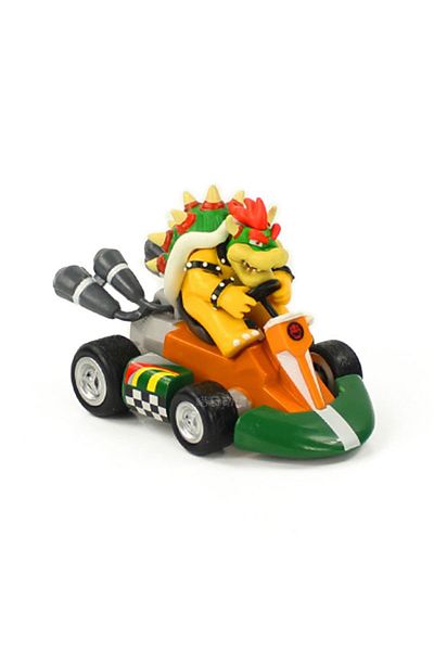 BANDAI with box 07 Styles Mario Pull Back Car Green Yoshi Donkey Kong Bowser Luigi Toad Princess Peach Figu