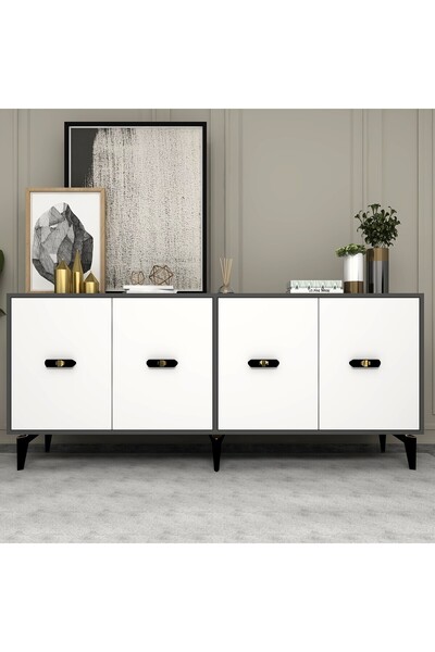 DEMONTE DECOR Fly 180 Cm Konsol (KX180) Antrasit-beyaz