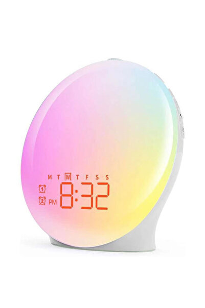 Choice Full-screen Wake Up Light Sunrise Alarm Clock with Night Light FM Radi...