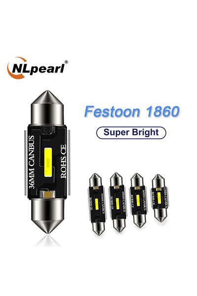 NLpearl 2x C5W LED CSP 1860 مصباح إشارة لمبة Canbus 31 مم 36 مم 39 مم 41 مم ضوء Festoon C10W LED Au...