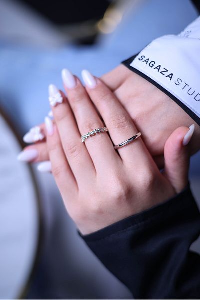 The Collection Silver Adjustable Minimal 2-Piece Ring Set