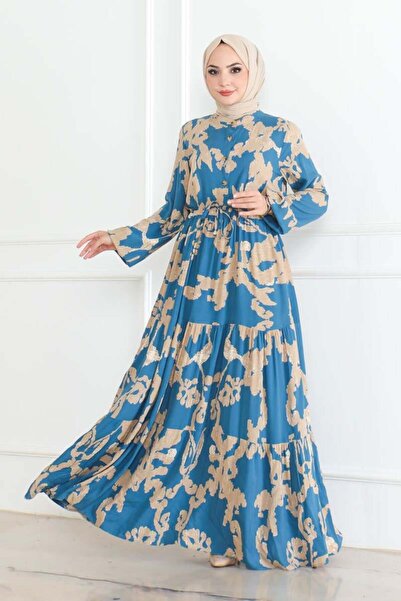 SGS Hijab φόρεμα με σχέδιο Indigo Mina