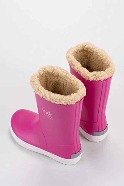 IGOR Beige Children's Rain Boots - Fur Inside