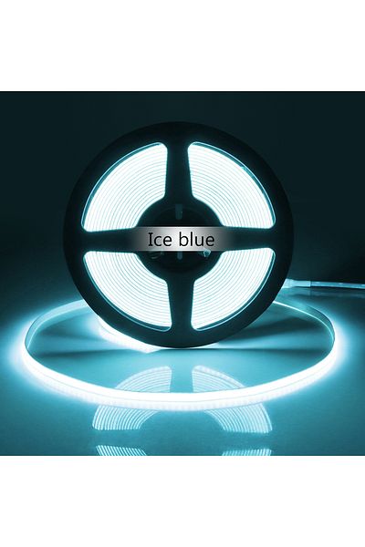 MALITAI 2m Ice Blue 5mm Cob Strip 12v Fob Led Light Bar 320leds/m 3000k 4000k 6000k High Density Flexible Ri