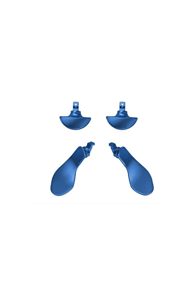 Choice عصا تحكم معدنية زرقاء-4 2024 لجهاز PS5 Edge، عصا تحكم تناظرية، 4 أزرار...