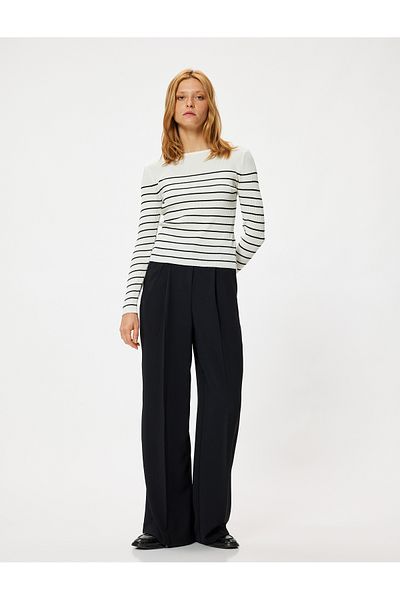 Koton Tricou cu mânecă lungă și cu gât rotund
