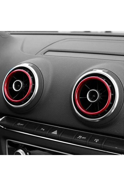 Choice غطاء حلقة داخلية لمخرج وحدة التحكم المركزية لتكييف السيارة لسيارة Audi A3 8V S3 2014-2019 AUDI Q2 Sportback...