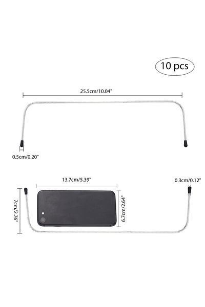 Choice Aech-15641 5 Pairs 10 Inch Iron Internal Wire Frame For Diy Lunch Bag Retreat Bag Backpack Hnadbag M
