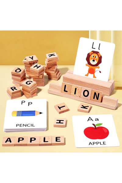 Choice ألعاب الكلمات الإملائية الخشبية للأطفال الصغار ألعاب مونتيسوري تعلم ال...