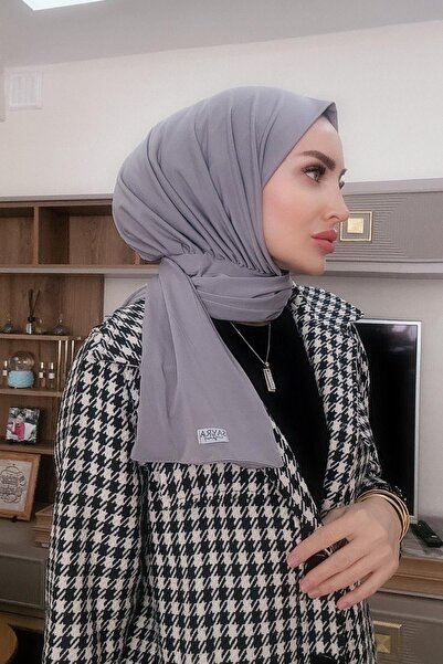 SAYRA Gray Lycra Shawl Women's Shawl - Ready Snap Fastener, Syr008