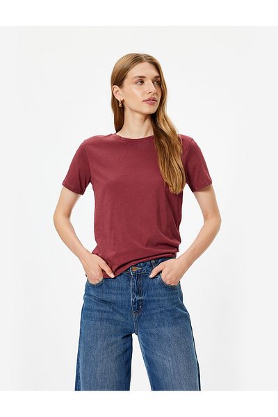 Koton Tricou de bază din bumbac cu mânecă scurtă